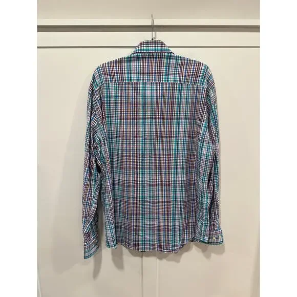 Peter Millar Summer Comfort Long Sleeve Button Down Shirt Size L - Picture 4 of 5